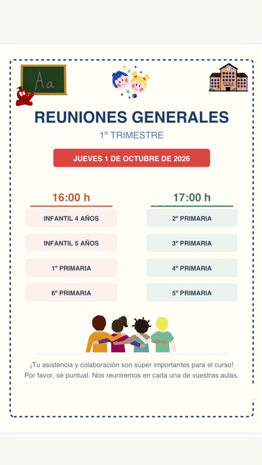 Reunión padres 1º trimestre 26-27